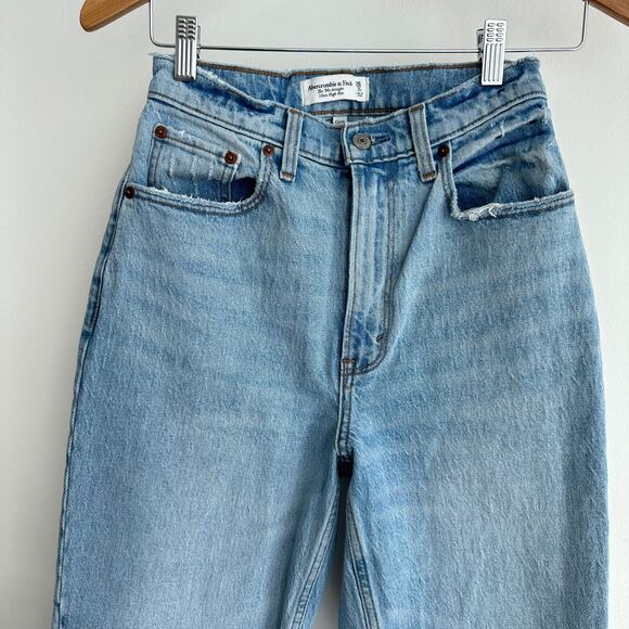 Abercrombie & Fitch Jeans Womens 26 x 30 90s Straight Ultra High Rise Curve Love - Picture 8 of 12